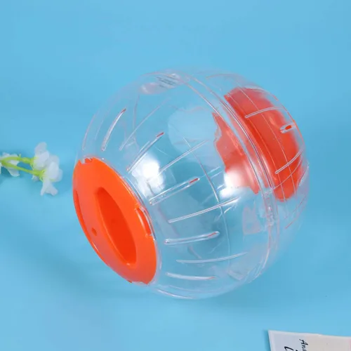 Vista 3 de POPETPOP Pelota de ejercicio para correr de hámster, mini pelota para mascotas pequeñas (naranja)