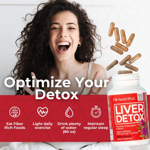 Vista 5 de Health Plus Cápsulas de desintoxicación hepática, 60