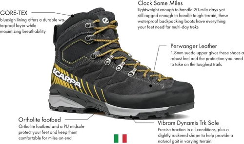 Vista 2 de SCARPA Botas Gore-Tex impermeables Mescalito Trk GTX para hombre para senderismo y mochilero
