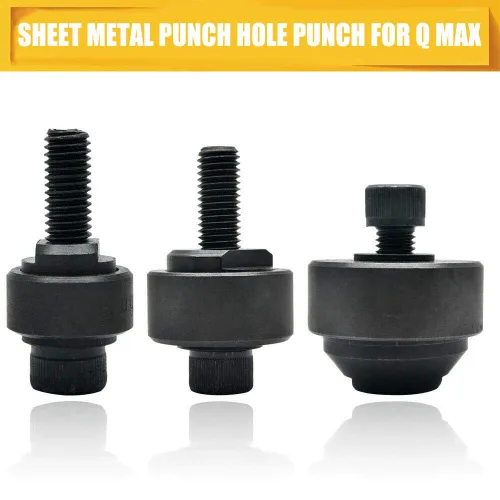 Vista 4 de SagaSave Perforadora de chapa metálica de 0.630 in, cortador de agujero hexagonal de metal para fregadero, acero inoxidable, placa de acero, 1 unidad