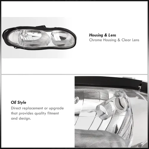 Vista 4 de AJP Distributors Carcasa cromada, faros reflectores de esquina transparente, señal de conducción, juego de lámparas de parachoques izquierda