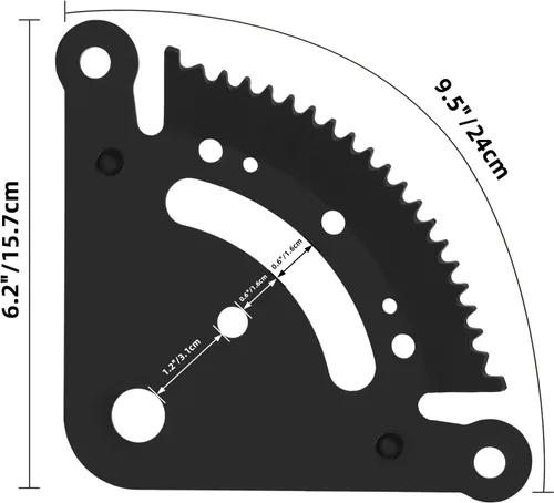 Vista 4 de Kit de engranaje del sector de dirección de 19 dientes compatible con cortacésped John Deere modelos D100 D105 D110 D120 D125 D130 D140 D150 D160