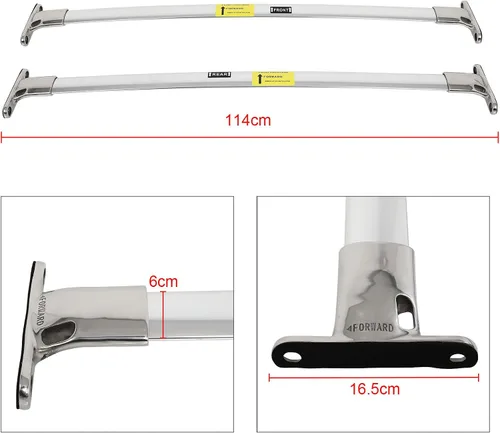 Vista 9 de SCITOO Barra transversal de techo compatible con Ford Explorer 2016-2019 2 barras transversales de techo, color plateado