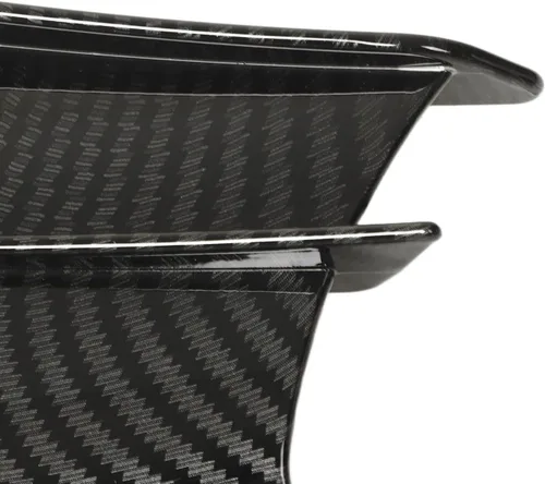 Vista 9 de 2 aletas de motocicleta para 400 250 Z900 Z1000, ala aerodinámica, alerón lateral de motocicleta (fibra de carbono brillante)