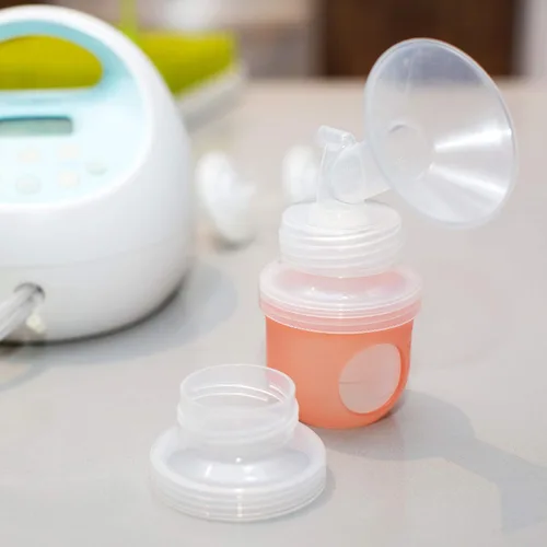 Vista 5 de Boon Nursh - Adaptador de extractor de leche de cuello ancho, funciona con extractores de leche Spectra y Avent, biberones compatibles