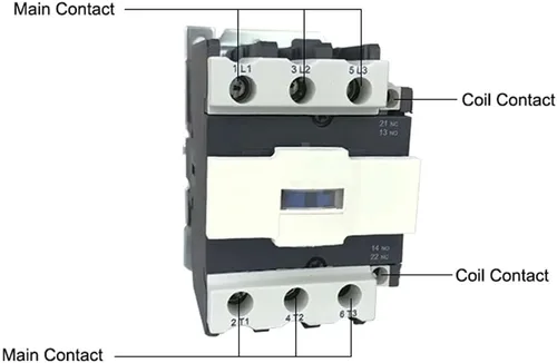 Vista 2 de ATO 3 polos 18Amp AC Contactor, 3P+NO/3P+NC Contacto de iluminación de contacto de CA para electromotor 50Hz/60Hz con montaje en carril DIN de 1.378
