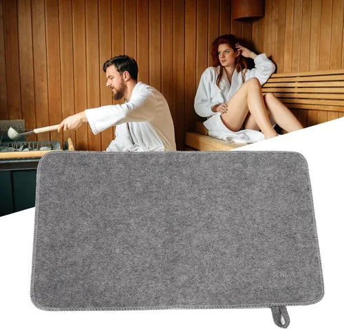 Vista 3 de Dioche Cojín de fieltro para sauna, aislamiento térmico para sauna, baño, casa, ducha, portátil, absorbente de agua, para hombres y mujeres