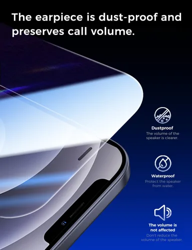 Vista 6 de MAGIC JOHN Paquete de 2 protectores de pantalla de vidrio templado para iPhone 12/iPhone 12 Pro de 6.1 pulgadas, instalación automática