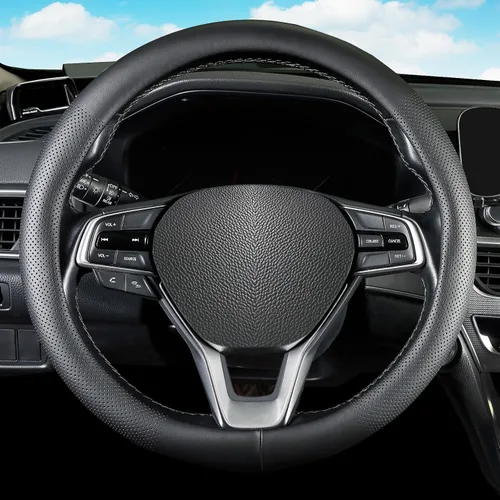 Vista 8 de Funda para volante de automóvil para Chevy Silverado Colorado Equinox Trax Traverse Blazer Malibu mpala Tahoe Suburban City Express, tamaño estándar