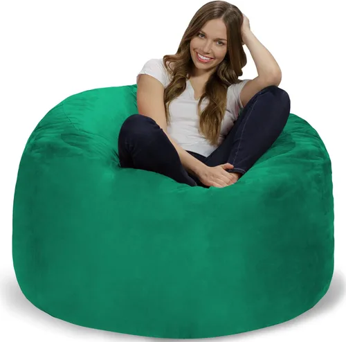 Vista 41 de Chill Sack Bean Bag Funda para silla, 3 pies, microgamuza - Oliva