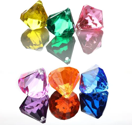 Vista 12 de Entervending Gemas acrílicas - Paquete de 21.16 oz de joyas falsas, Plástico