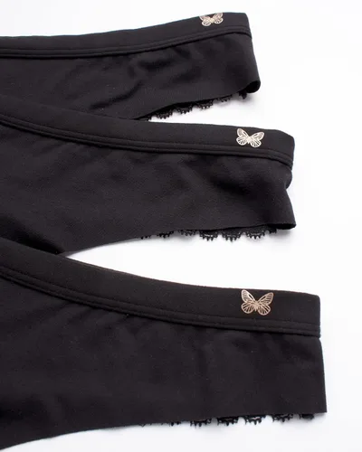 Vista 10 de Jessica Simpson Ropa interior para mujer – Paquete de 3 bragas de microfibra elástica duradera sexy – Tangas de encaje suave para mujer
