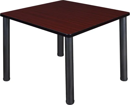 Vista 40 de Regency Kee - Mesa cuadrada pequeña para sala de descanso de 30 pulgadas, parte superior de cerezo, patas negras