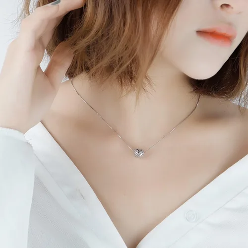 Vista 7 de Collares Merdia 925 de plata esterlina con cadena de esferas y pendiente para mujer dijes