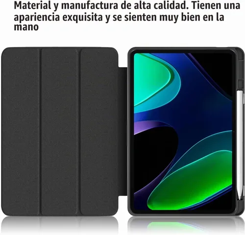 Vista 6 de Funda para Xiaomi Pad 6 de 11 pulgadas, carcasa rígida transparente para Xiaomi Pad Pro 2023, con encendido y apagado automático, no toque