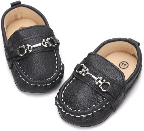 Vista 2 de LONSOEN Mocasines para bebés y niñas y niños mocasines para cuna Mocasín