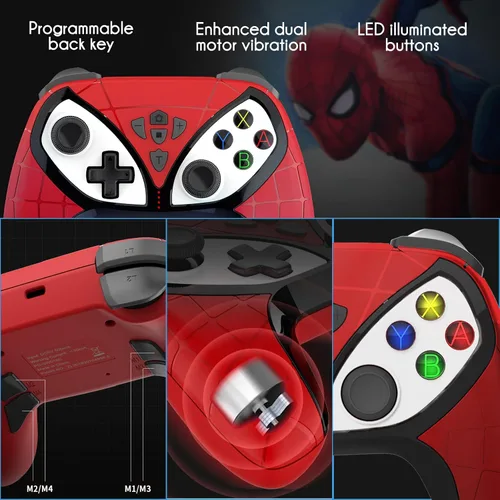 Vista 6 de Switch Controllers, Wireless Controller for Nintendo SwitchLiteOLED Controller with a Mouse Touch Feeling on Back Buttons, Extra Switch Pro