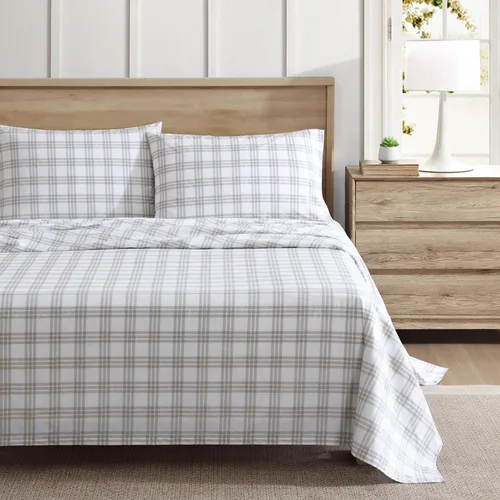 Vista 63 de Eddie Bauer - Juego de sábanas individuales, sábanas de percal de algodón, frescas y frescas, ideales para dormitorio