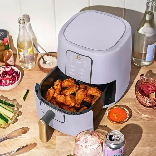 Vista 9 de Beautifu - Freidora de aire digital de 3 cuartos de galón con tecnología TurboCrisp, diseño compacto de encimera con 4 ajustes preestablecidos