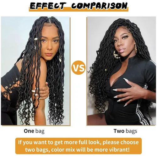 Vista 7 de Cabello Corto de Locs Falsos para Crochet Pre-Enrollado 12 Pulgadas 6 Paquetes Cabello de Locs de Diosa para Crochet Locs Falsos Suaves con Puntas