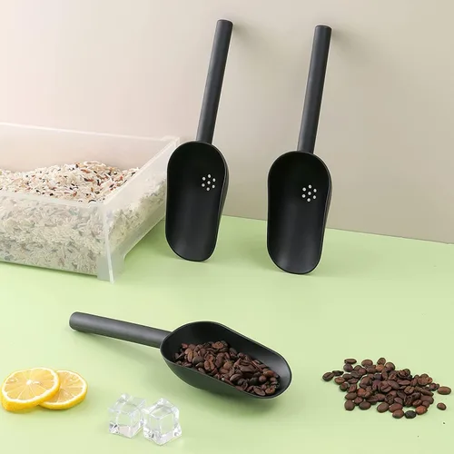 Vista 5 de [6 unidades] Cuchara de hielo de plástico ranurada para máquina de hielo, cuchara de hielo para congelador, mini cuchara de hielo con agujeros