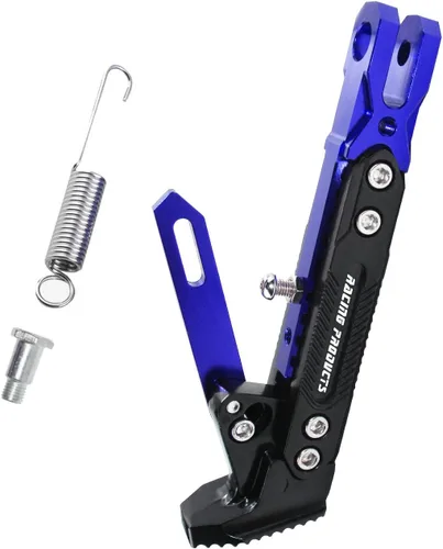 Vista 12 de Soporte de patas de motocicleta universal ajustable modificado CNC de aleación de aluminio, soporte de trípode ajustable, soporte lateral