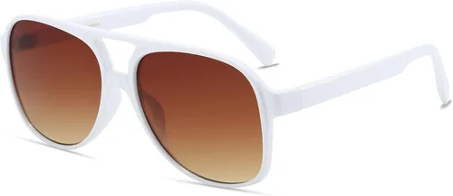 Vista 29 de Freckles Mark Lentes de sol clásicos estilo retro de los años 70 para mujeres y hombres, montura estilo aviador, cuadrada, grande y de moda