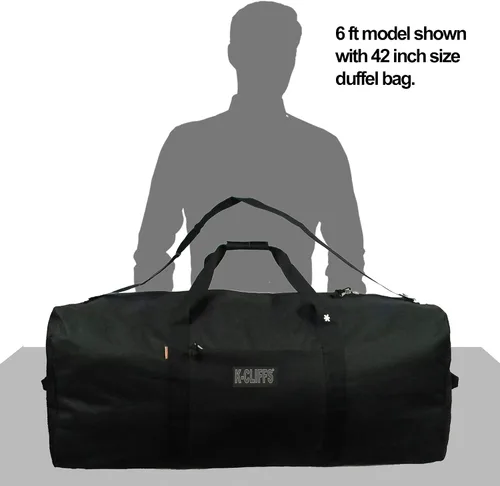 Vista 8 de Bolsa de viaje de alta resistencia para equipos equipo de viaje bolsa de techo Negro 42 pulgadas Básico
