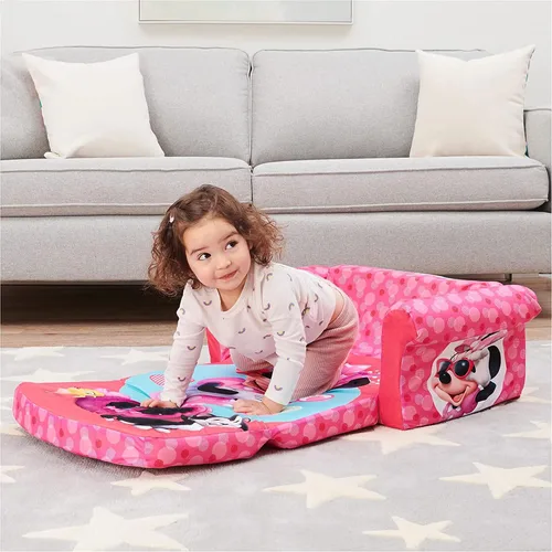Vista 6 de Muebles Marshmallow para niños, sofá de espuma 2 en 1, Minnie Mouse, por Spin Master