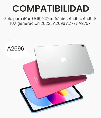 Vista 6 de Harvopu Funda compatible con iPad de 11ª y 10ª generación con teclado, funda tipo folio con soporte para Pencil, trackpad multitáctil
