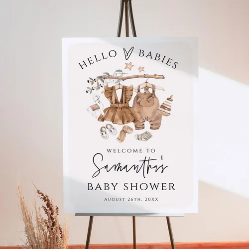Vista 8 de Letrero de bienvenida personalizado para baby shower, cartel de bienvenida de baby shower, cartel de bienvenida para baby shower, baby shower