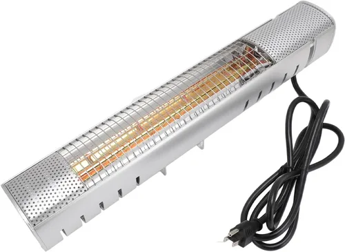 Vista 3 de 1500W Infrared Outdoor Electric Space Heater, IP65 30 Square Meters Coverage, 3S Fast Heating for Indoor Outdoor Wall, Ideal for Home Backyard