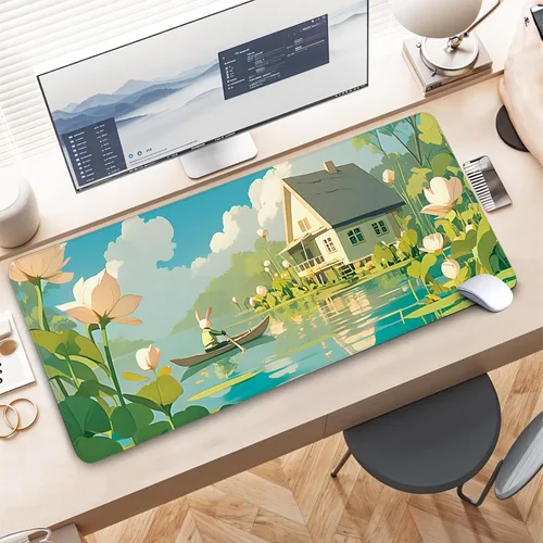 Vista 12 de Divertida alfombrilla de mouse de gato para juegos, alfombrilla de mouse grande para escritorio, alfombrilla de mouse extendida con base de goma