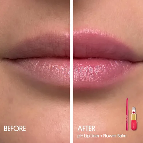 Vista 2 de Bálsamo Floral Winky Lux, Bálsamo Labial pH, Lápiz Labial Cambiante de Color y Tintado, Bálsamo Labial Vegano y Libre de Crueldad, Hidratante y Rosa
