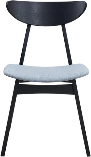 Vista 7 de Dining Chairs Set of 2, Modern Soft Upholstered Kitchen Side Chairs with Wooden Frame, Table & Chair Sets for Dining Room, Living Room, Black