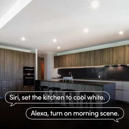 Vista 3 de LIFX Conmutador inteligente, interruptor táctil inteligente Wi-Fi de 2 botones en pared (Blanco)