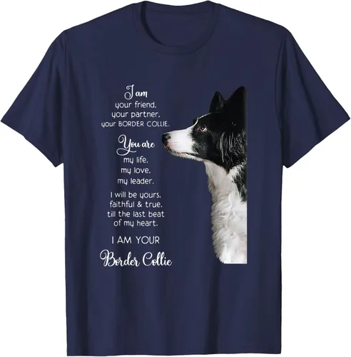 Vista 57 de Funny I Am Your Friend Your Partner Your Border Collie - Camiseta de regalo, Negro, S