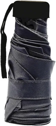 Vista 2 de Smartcoco Mini paraguas de bolsillo con funda impermeable resistente al viento, paraguas de viaje compacto plegable