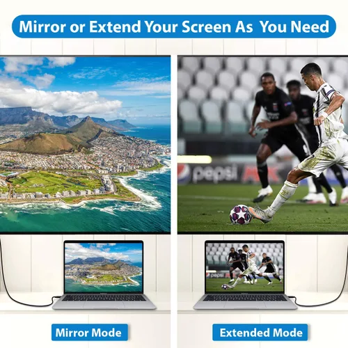 Vista 4 de Cable HDMI USB tipo C 4k alimentado compatible con Amazon Fire HD 10 (2019) Plus carga USB a un máximo de 2160p a 60Hz, cable de 6 pies/6.6 ft