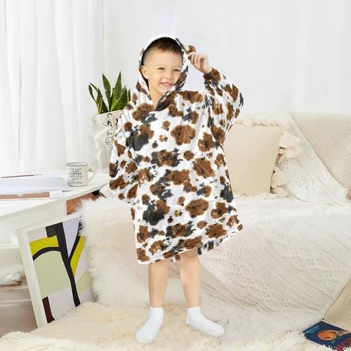 Vista 5 de Mantas portátiles para niños, súper suaves, cálidas y acogedoras, sudadera con capucha de gran tamaño, regalos para niños de 3 a 14 años, niñas