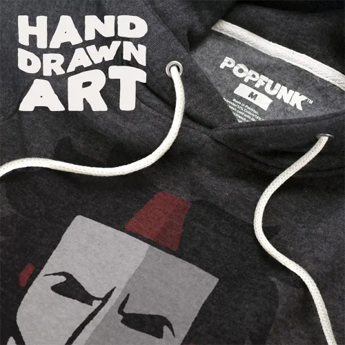 Vista 2 de Popfunk Teenage Mutant Ninja Turtles Casey Jones - Sudadera con capucha oficial de triple mezcla ultra suave