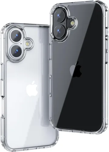 Vista 10 de ONES Funda delgada transparente para iPhone 8 Plus/7 Plus, PC + TPU híbrido, protección contra caídas de grado militar [antiamarillamiento], funda