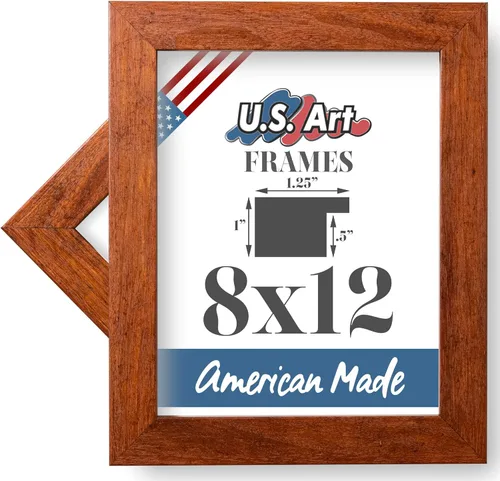 Vista 72 de Marco de fotos de 4 x 6 pulgadas, acabado envuelto suave, plano de 1.25 pulgadas de ancho, bronce oscuro envejecido, 100% madera americana compuesta