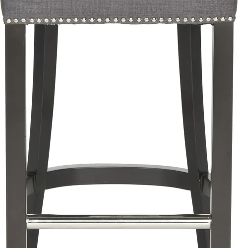 Vista 6 de Safavieh Hudson Collection - Taburete de bar Addo Ring de carbón y espresso de 29.7 pulgadas Carbón vegetal