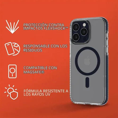 Vista 3 de Tech21 Evo Crystal - Funda para iPhone 15 Pro Max, compatible con Magsafe, funda de protección contra impactos superior con clasificación estándar