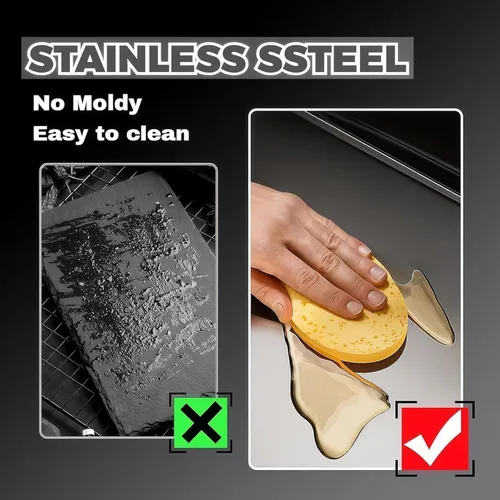 Vista 6 de Tabla de cortar de acero inoxidable con labio, tablas de cortar grandes de acero inoxidable para cocina, tabla de cortar de metal de grado
