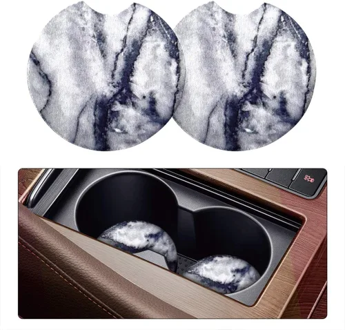 Vista 11 de Posavasos absorbentes para automóvil para bebidas, paquete de 2 bonitos portavasos para mujeres con agarre en la punta de los dedos, accesorios