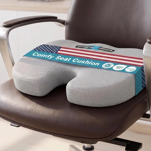 Vista 9 de Xtreme Comforts Cojines de asiento Cojines de silla de oficina para escritorio, automóvil, silla de ruedas Cojín ergonómico de espuma