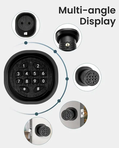 Vista 7 de Pomo de puerta inteligente con teclado, cerradura electrónica de puerta de entrada sin llave, bloqueo automático 3S, mango antideslizante