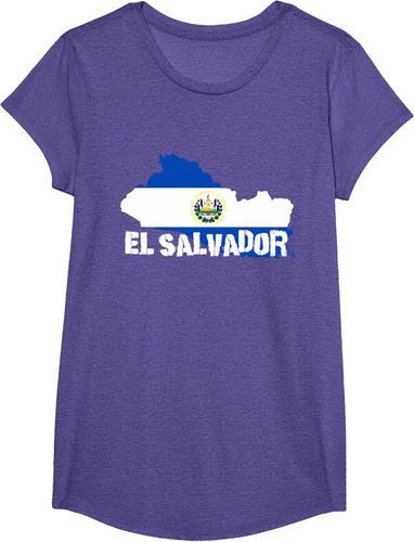 Vista 19 de Camiseta con la bandera de El Salvador, mapa de El Salvador, camiseta de Salvador para mujer, Negro